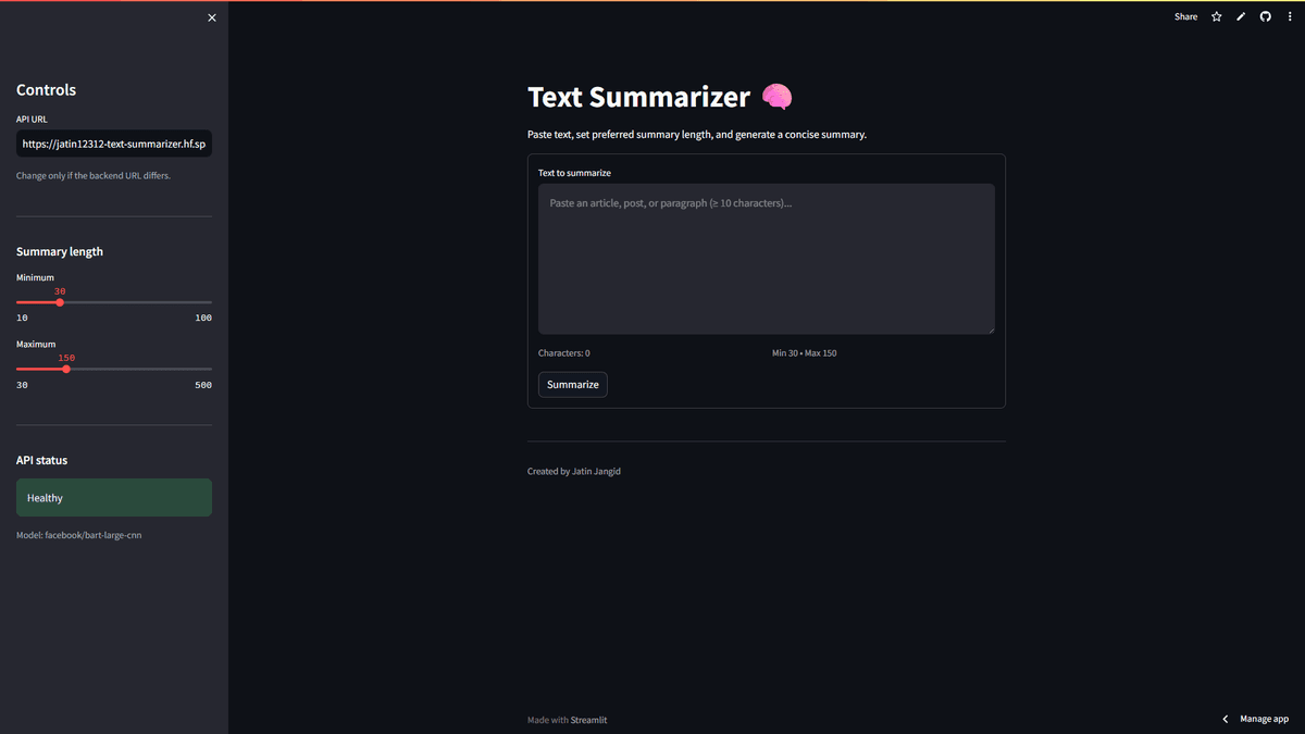 Text Summarizer